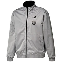 Men's adidas Black/Gray CF Montreal 2023 On-Field Anthem Full-Zip Reversible Team Jacket