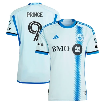 Maillot de joueur authentique original Montréal 2024 adidas Prince Owusu bleu clair CF pour homme