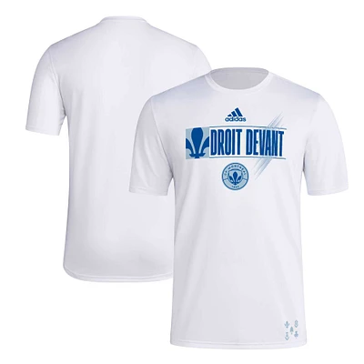 T-shirt adidas CF Montreal 2024 Hook AEROREADY blanc pour homme