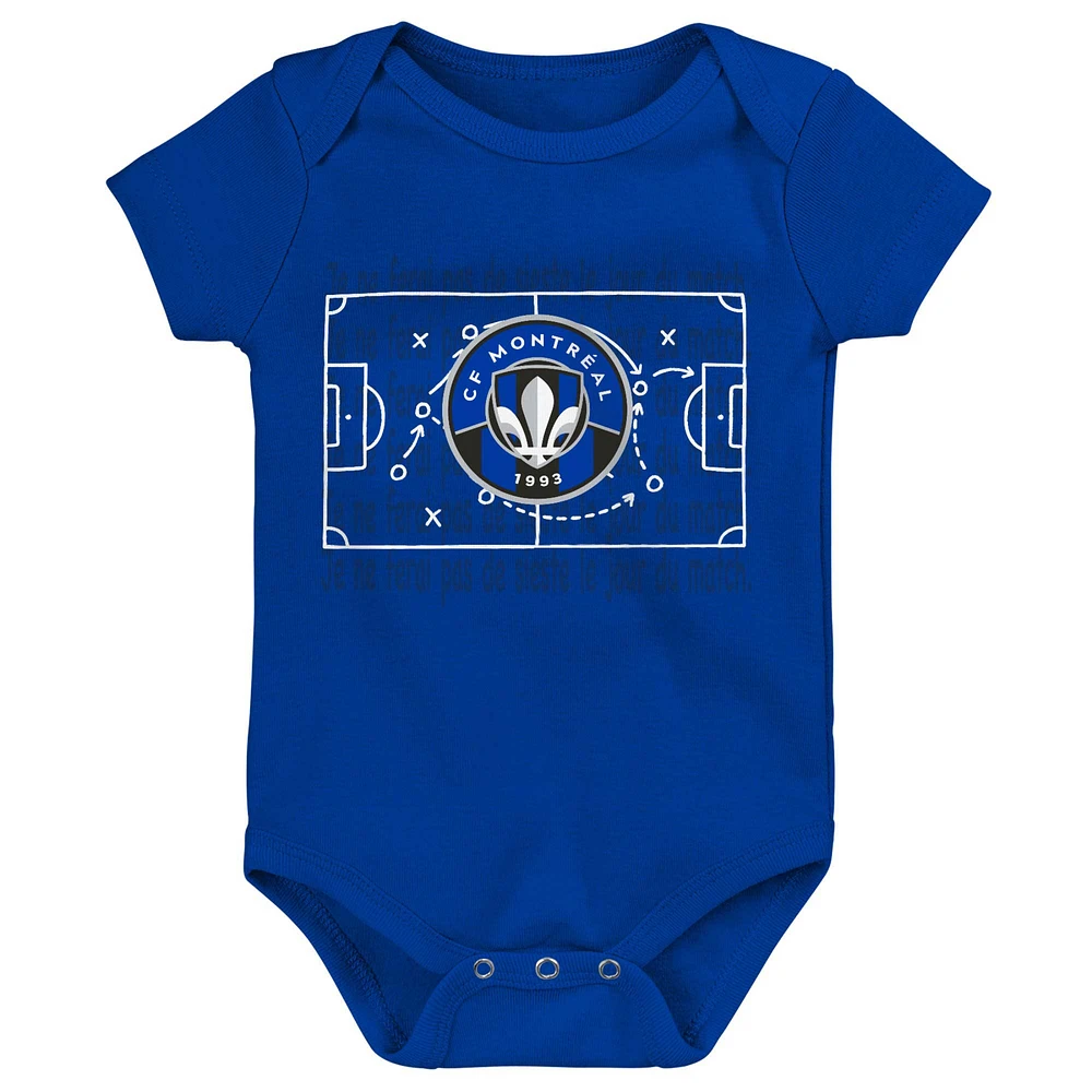 Newborn & Infant CF Montreal Team Logo Three-Pack Bodysuit Set