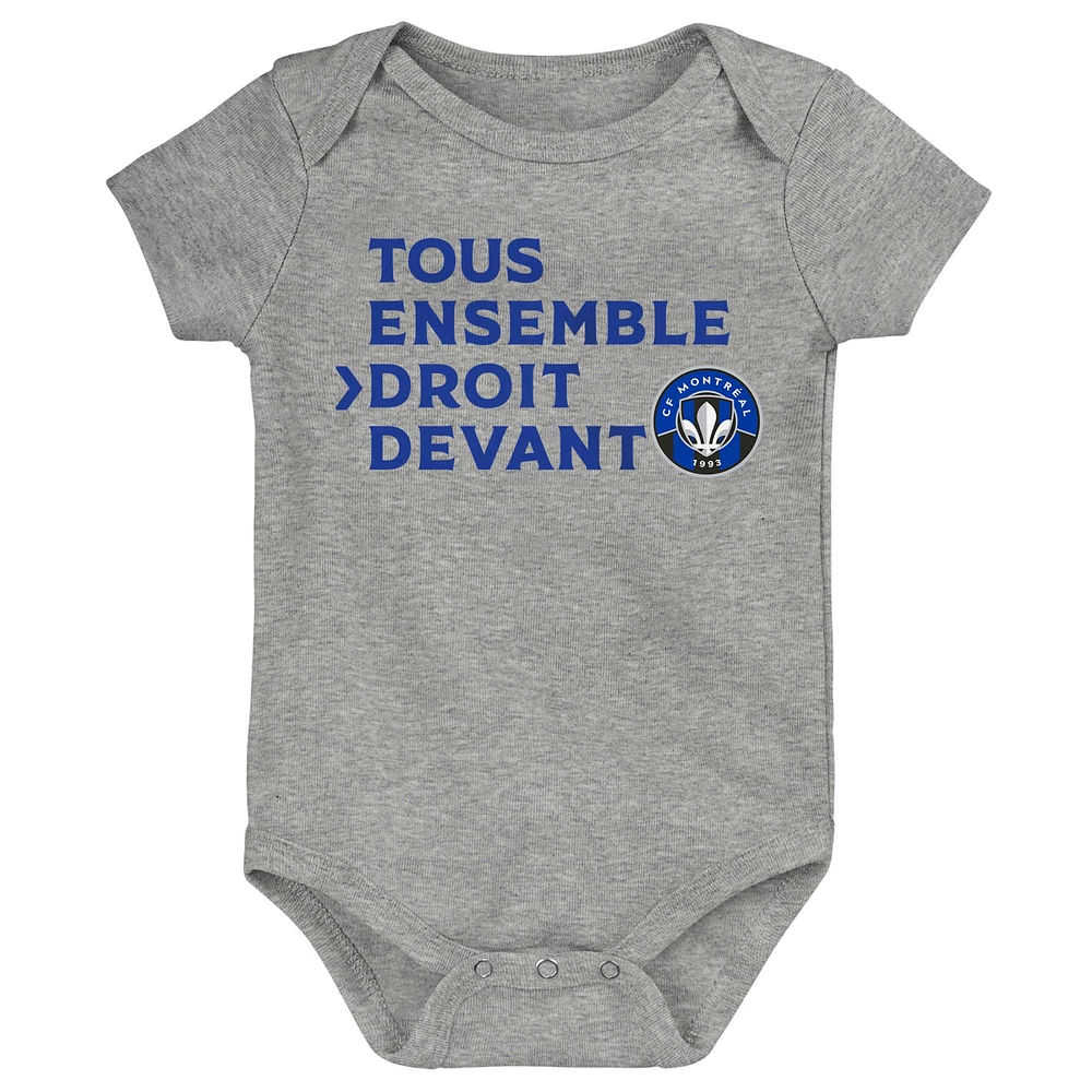 Newborn & Infant CF Montreal Team Logo Three-Pack Bodysuit Set