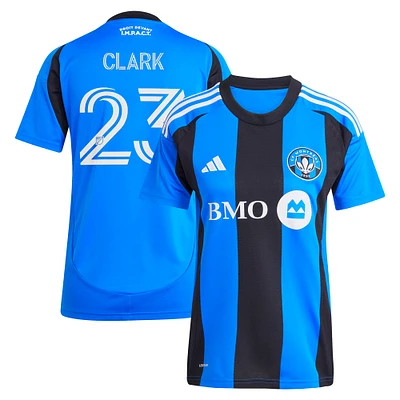 Women's adidas Caden Clark Blue CF Montréal 2025 Original Replica Player Jersey
