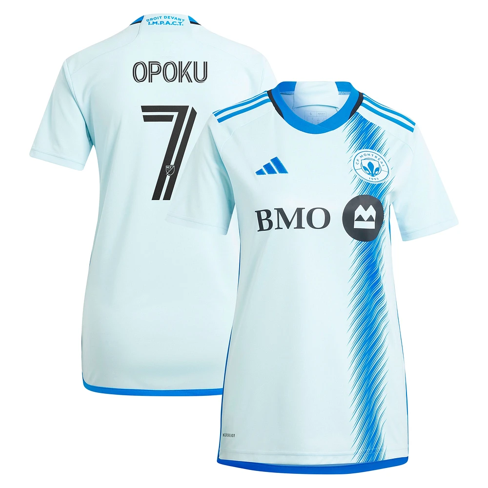 Women's adidas Kwadwo Opoku Light Blue CF Montreal 2024 La Main Replica Player Jersey