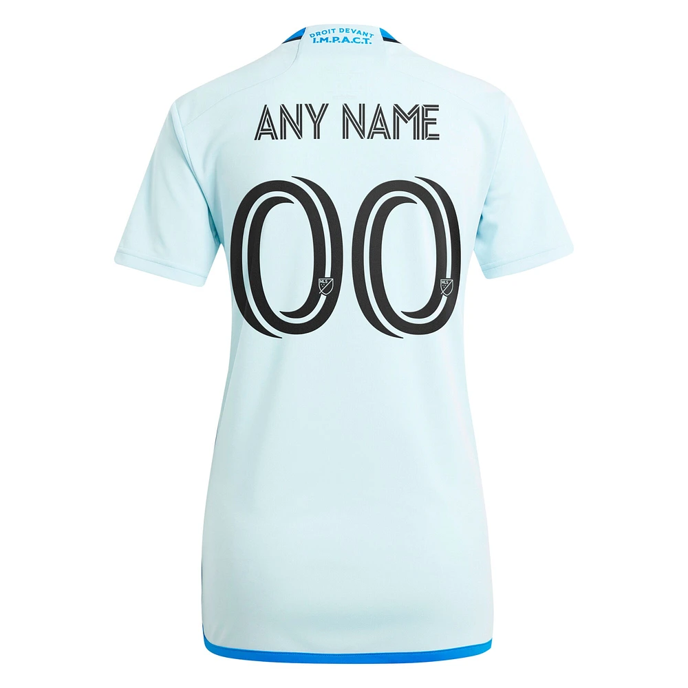Women's adidas  Light Blue CF Montreal 2024 La Main Replica Custom Jersey