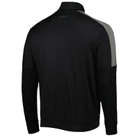 Men's Charly Black/Gray C.F. Pachuca Light DRY FACTOR Mock Neck Full-Zip Jacket