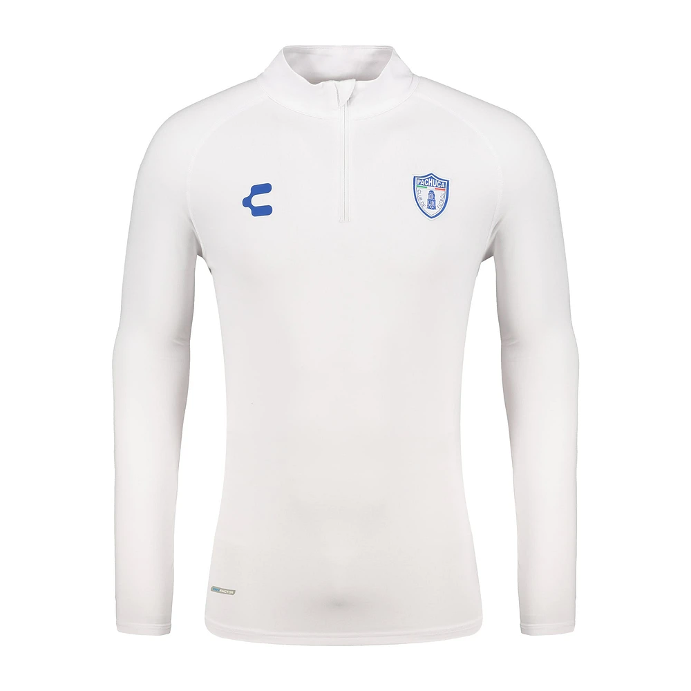 Haut à enfiler Charly White C.F. Pachuca 2024/25 pour homme avec fermeture éclair quart de tour