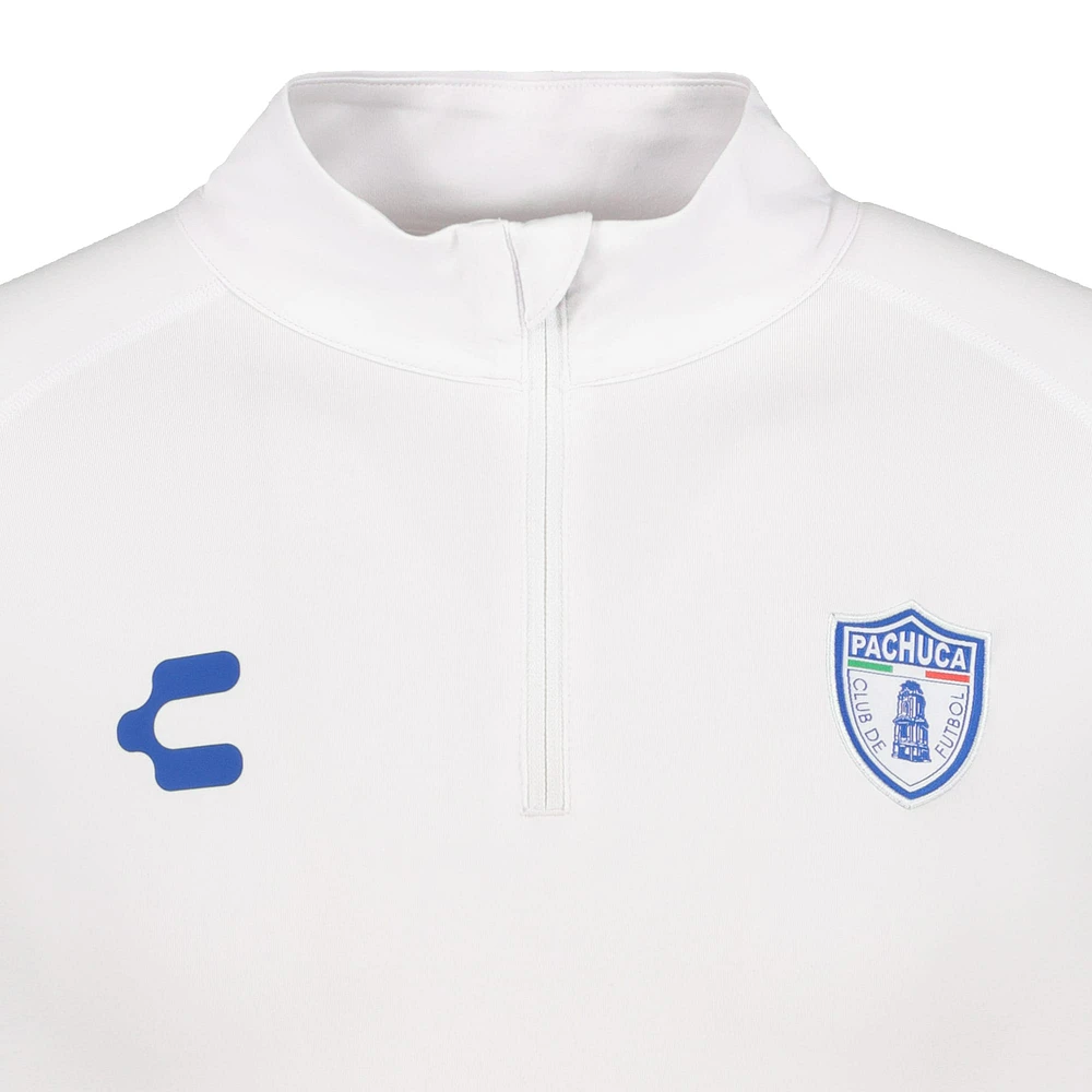 Haut à enfiler Charly White C.F. Pachuca 2024/25 pour homme avec fermeture éclair quart de tour