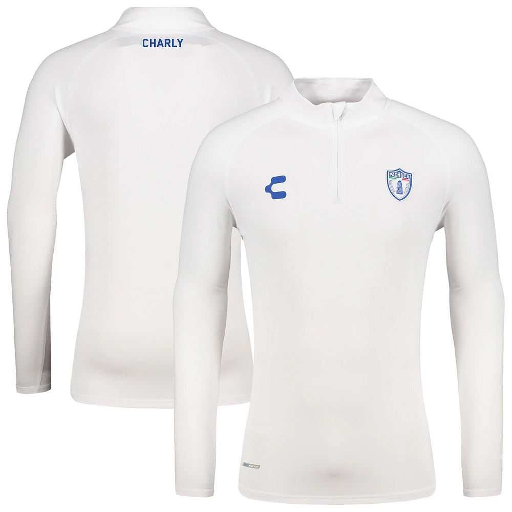 Haut à enfiler Charly White C.F. Pachuca 2024/25 pour homme avec fermeture éclair quart de tour