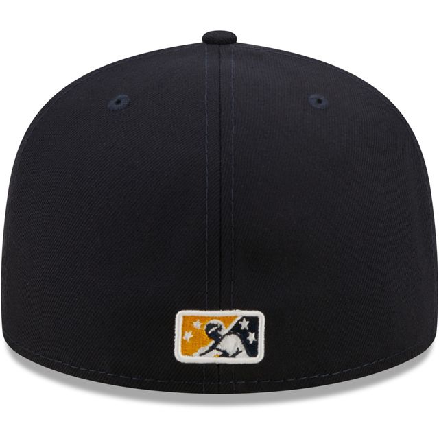 Casquette ajustée 59FIFTY Charleston RiverDogs Authentic Collection pour homme New Era bleu marine