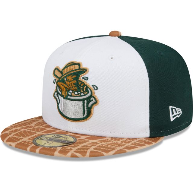 Casquette ajustée 59FIFTY Charleston RiverDogs Theme Night New Era pour homme, blanc/havane
