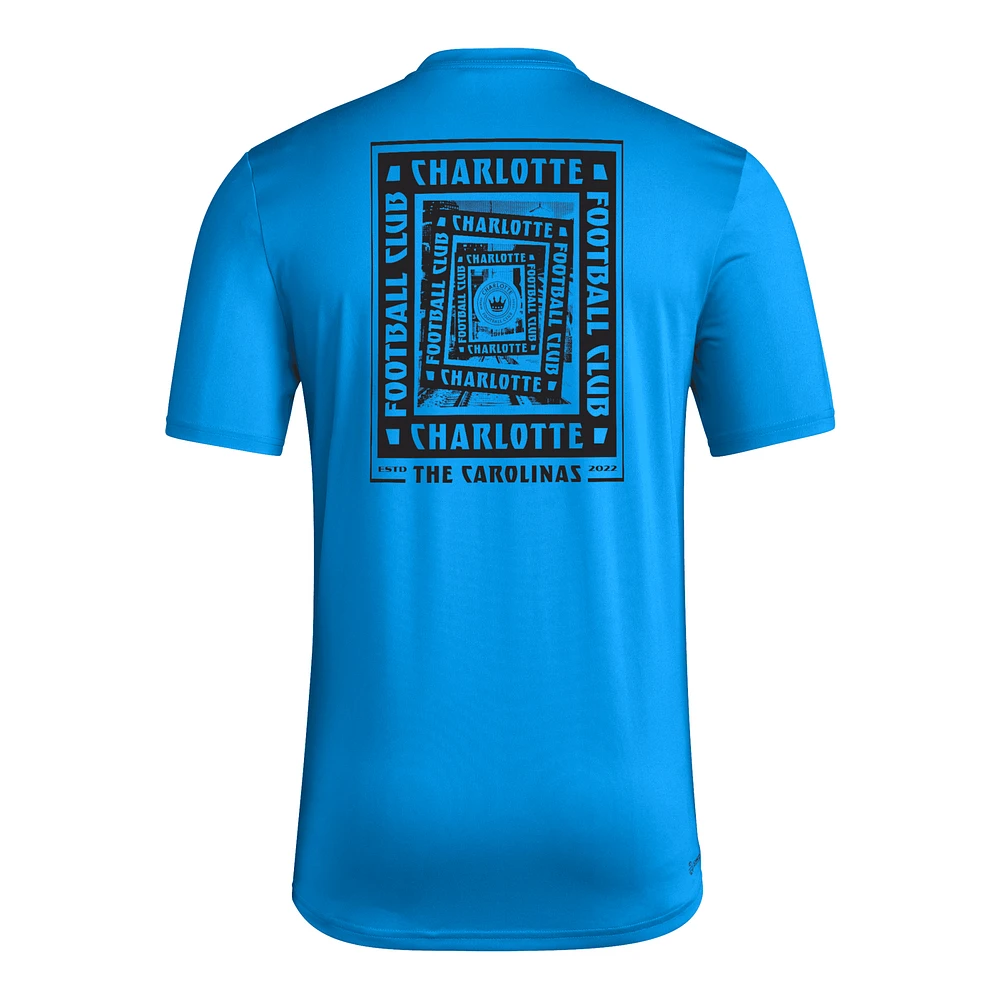 Men's adidas Blue Charlotte FC Local Wrap T-Shirt