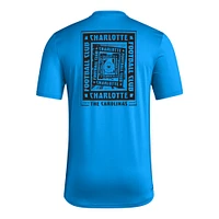 Men's adidas Blue Charlotte FC Local Wrap T-Shirt