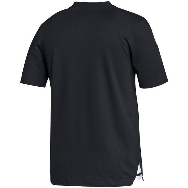 Polo adidas noir Charlotte FC Henley AEROREADY pour homme