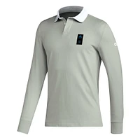 Polo à manches longues adidas 2023 Player Charlotte FC Travel pour homme, gris