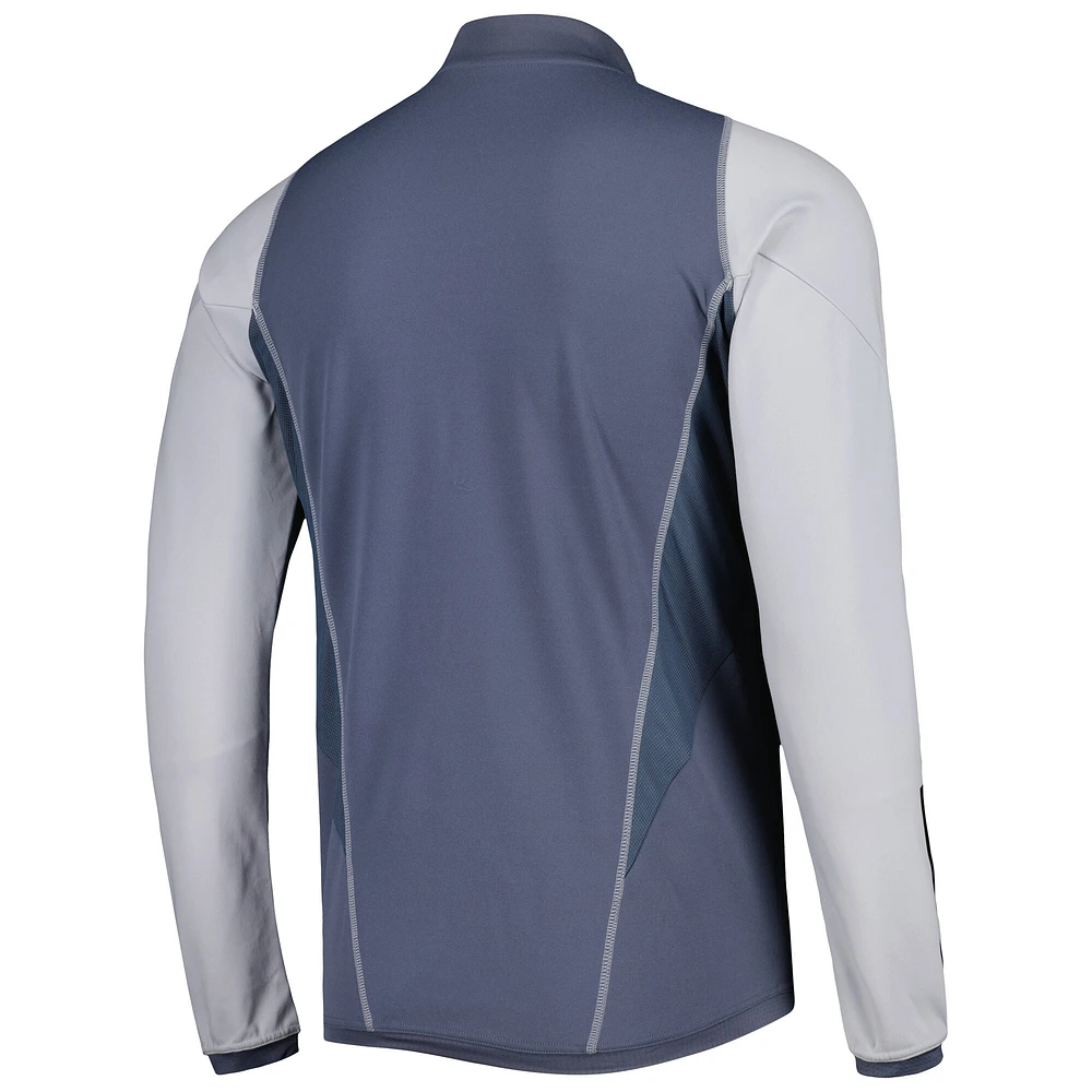 Men's adidas Gray Charlotte FC 2023 On-Field AEROREADY Quarter-Zip Training Top