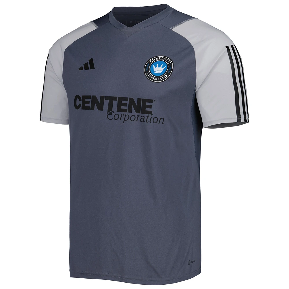 Men's adidas Gray Charlotte FC 2023 On-Field Training Jersey