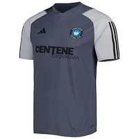Men's adidas Gray Charlotte FC 2023 On-Field Training Jersey