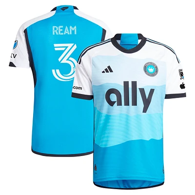 maillot de joueur authentique adidas Tim Ream Blue Charlotte FC 2024 The Carolina Kit pour homme : découvrez le