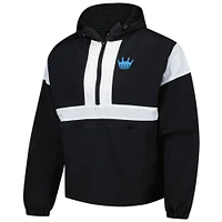 Men's Black Charlotte FC '90s Premium Anorak Half-Zip Hoodie Jacket