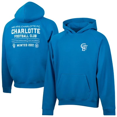Sweat à capuche surdimensionné bleu Charlotte FC Hometown pour homme