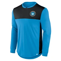 Men's Fanatics Blue Charlotte FC Mid Goal Long Sleeve T-Shirt