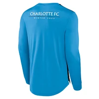 Men's Fanatics Blue Charlotte FC Mid Goal Long Sleeve T-Shirt