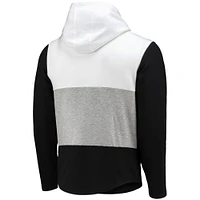 Men's Fanatics White/Black Charlotte FC Prep Squad Line Logo Tri-Blend Pullover Hoodie