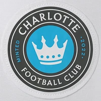 Men's Fanatics White/Black Charlotte FC Prep Squad Line Logo Tri-Blend Pullover Hoodie