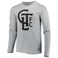 Men's Mitchell & Ness Heathered Gray Charlotte FC Logo Long Sleeve T-Shirt