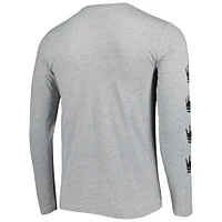 Men's Mitchell & Ness Heathered Gray Charlotte FC Logo Long Sleeve T-Shirt
