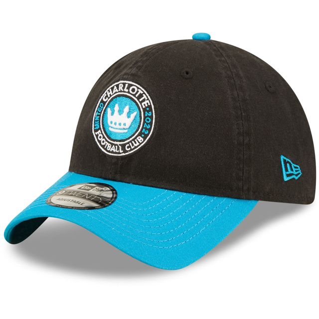 Casquette réglable New Era noir/bleu Charlotte FC Team 9TWENTY pour hommes