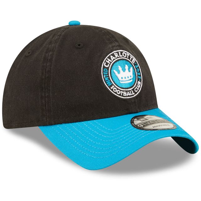 Casquette réglable New Era noir/bleu Charlotte FC Team 9TWENTY pour hommes