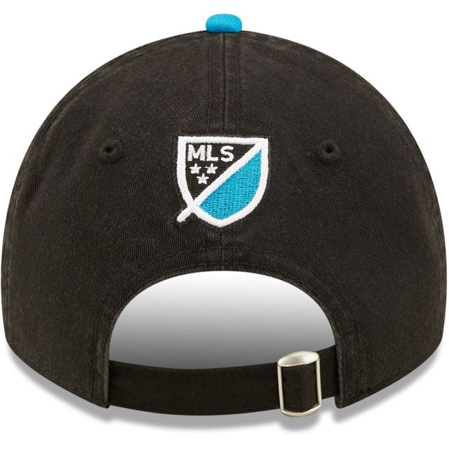 Casquette réglable New Era noir/bleu Charlotte FC Team 9TWENTY pour hommes