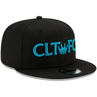Men's New Era Black Charlotte FC Crown 9FIFTY Snapback Hat