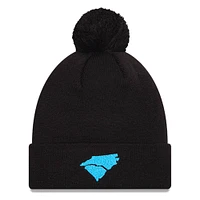 Men's New Era  Black Charlotte FC Jersey Hook Cuff Knit Hat with Pom