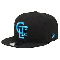Men's New Era Black Charlotte FC Jumbo 9FIFTY Snapback Hat