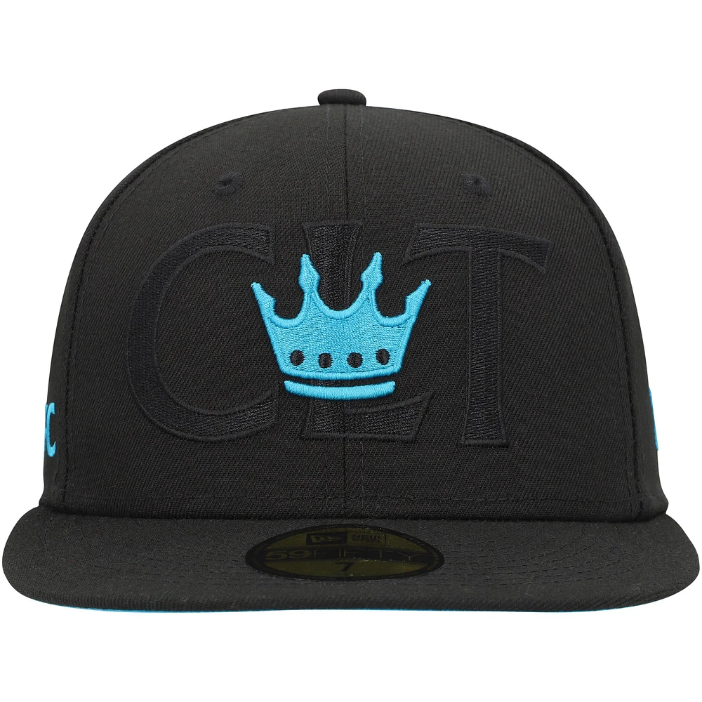 Men's New Era Black Charlotte FC Kick Off 59FIFTY Fitted Hat