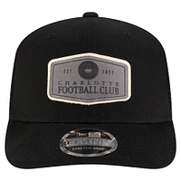 Men's New Era  Black Charlotte FC Labeled 9SEVENTY Trucker Stretch-Snap Adjustable Hat