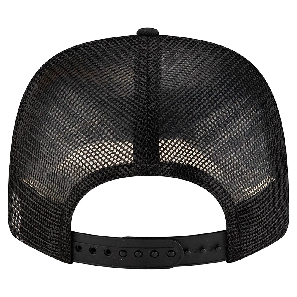 Men's New Era  Black Charlotte FC Labeled 9SEVENTY Trucker Stretch-Snap Adjustable Hat