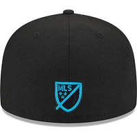 Men's New Era Black Charlotte FC Patch 59FIFTY Fitted Hat