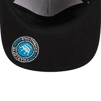 Men's New Era  Black Charlotte FC Script Golfer Adjustable Hat
