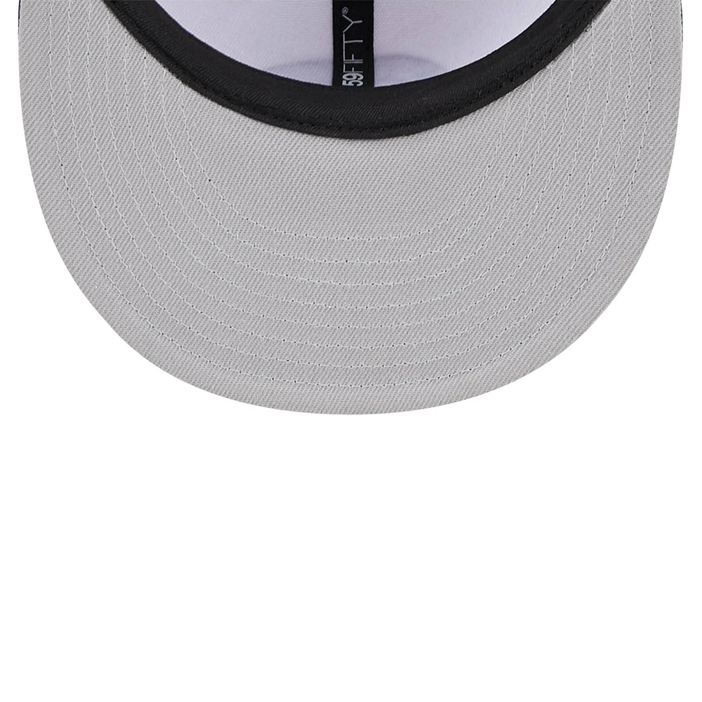 Men's New Era White/Black Charlotte FC 2024 Kick Off Collection 59FIFTY Fitted Hat
