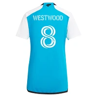 Women's adidas Ashley Westwood Blue Charlotte FC 2024 The Carolina Kit: Explore Replica Player Jersey