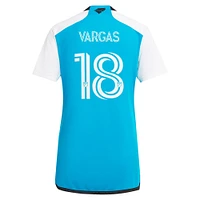 Women's adidas Kerwin Vargas Blue Charlotte FC 2024 The Carolina Kit: Explore Replica Player Jersey
