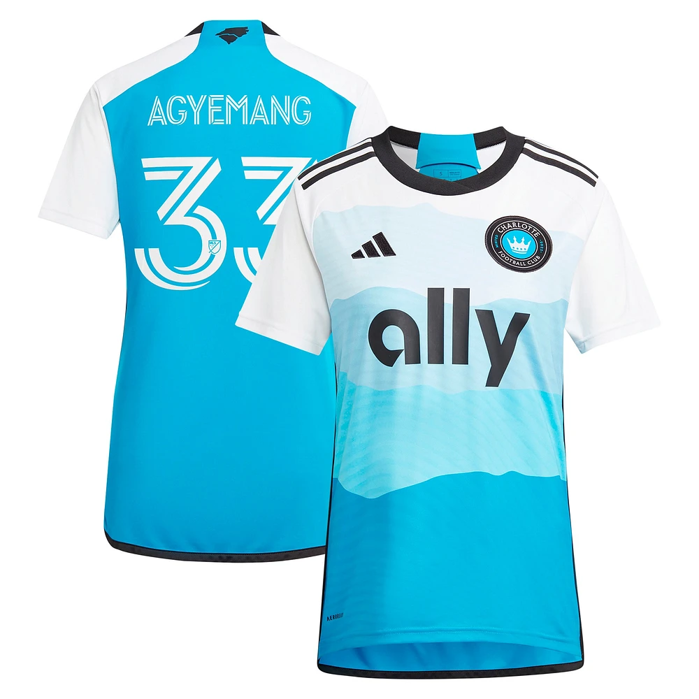 Women's adidas Patrick Agyemang Blue Charlotte FC 2024 The Carolina Kit: Explore Replica Player Jersey