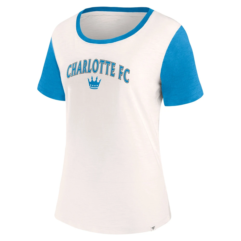 Women's Fanatics Cream Charlotte FC Volley T-Shirt