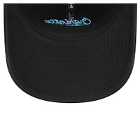 Women's New Era Black Charlotte FC Throwback 9TWENTY Adjustable Hat
