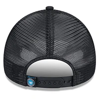 Women's New Era White/Black Charlotte FC Throwback A-Frame Trucker 9FORTY Snapback Hat