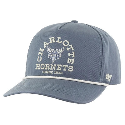 Casquette ajustable Charlotte Hornets Canyon Ranchero Hitch bleue '47 pour homme