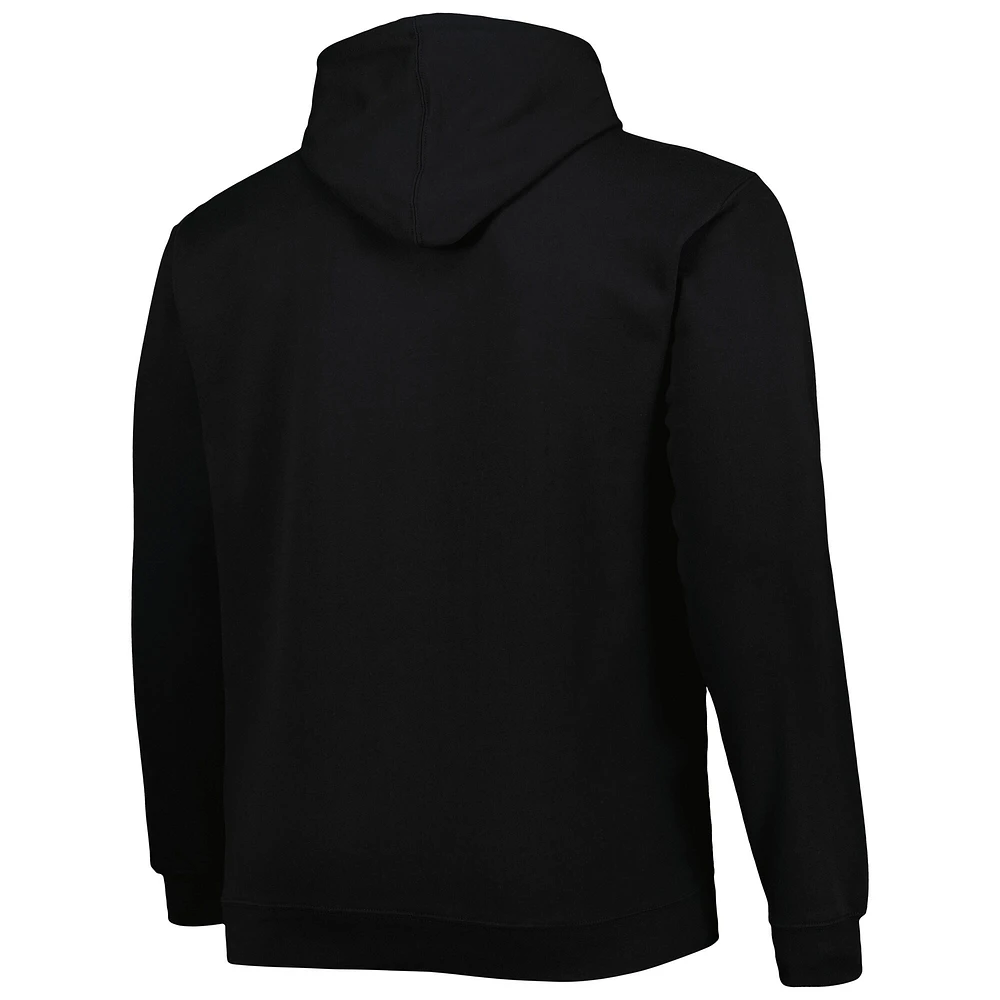 Men's Black Charlotte Hornets Big & Tall Heart Soul Pullover Hoodie